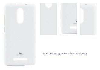 Puzdro Jelly Mercury pre Xiaomi Redmi Note 3, White 1