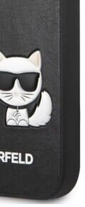 Puzdro Karl Lagerfeld and Choupette PU Leather pre iPhone 13, black 9