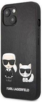 Puzdro Karl Lagerfeld and Choupette PU Leather pre iPhone 13, black 2