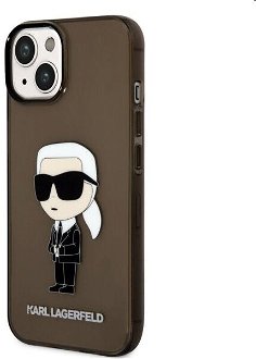 Zadný kryt Karl Lagerfeld IML Ikonik NFT pre Apple iPhone 14, čierna