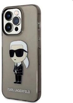 Puzdro Karl Lagerfeld IML Ikonik NFT pre Apple iPhone 14 Pro, čierne