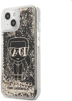 Puzdro Karl Lagerfeld Liquid Glitter Gatsby Case pre Apple iPhone 13, čierne