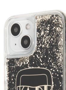 Puzdro Karl Lagerfeld Liquid Glitter Gatsby Case pre Apple iPhone 13 mini, čierne 6