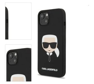Puzdro Karl Lagerfeld Liquid Silicone Karl Head for Apple iPhone 13, black 4