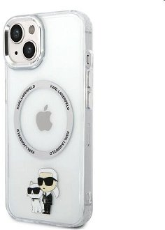 Zadný kryt Karl Lagerfeld MagSafe IML Karl and Choupette NFT pre Apple iPhone 14 Plus, transparentná