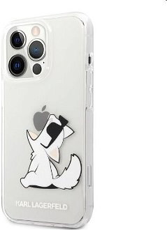 Puzdro Karl Lagerfeld PC/TPU Choupette Eat for Apple iPhone 14 Pro Max, transparent