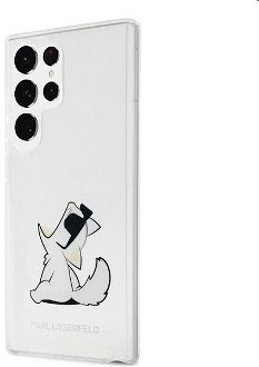 Zadný kryt Karl Lagerfeld PC/TPU Choupette Eat pre Samsung Galaxy S23 Ultra, transparentná