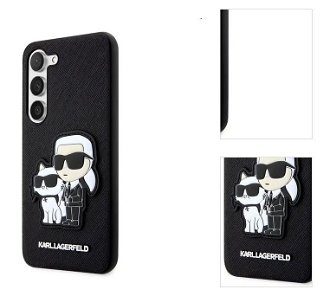 Puzdro Karl Lagerfeld PU Saffiano Karl and Choupette NFT pre Samsung Galaxy S23 Plus, čierne 3