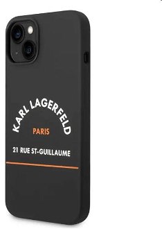 Puzdro Karl Lagerfeld Rue St Guillaume pre Apple iPhone 14, čierne 2