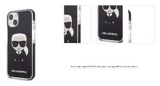 Zadný kryt Karl Lagerfeld TPE Full Body Ikonik pre Apple iPhone 13 mini, čierna 1