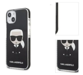 Zadný kryt Karl Lagerfeld TPE Full Body Ikonik pre Apple iPhone 13 mini, čierna 3