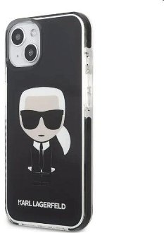 Zadný kryt Karl Lagerfeld TPE Full Body Ikonik pre Apple iPhone 13 mini, čierna 2