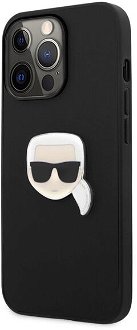 Zadný kryt Karl Lagerfeld TPU Choupette Head pre iPhone 13 Pro, čierna