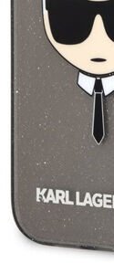 Zadný kryt Karl Lagerfeld TPU Full Glitter Karl Head pre iPhone 13 mini, čierna 8