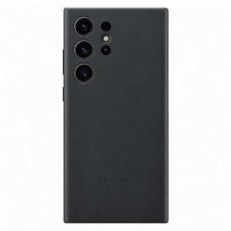 Zadný kryt Leather Cover pre Samsung S23 Ultra, čierna