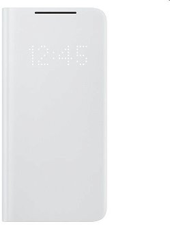 Knižkové puzdro LED View Cover pre Samsung Galaxy S21 Plus - G996B, svetlo-sivá