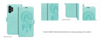 Knižkové puzdro MEZZO Book dreamcatcher pre Samsung Galaxy S23, zelená 1