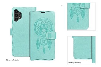 Knižkové puzdro MEZZO Book dreamcatcher pre Samsung Galaxy S23, zelená 3