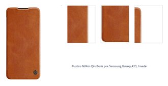 Puzdro Nillkin Qin Book pre Samsung Galaxy A23, hnedé 1