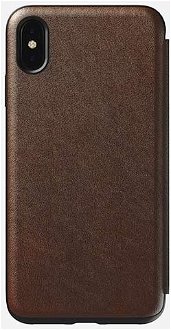 Púzdro Nomad Rugged Folio iPhone XS Max - Rustic hnedé Leather