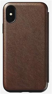 Púzdro Nomad Rugged Folio iPhone XS/X - Rustic hnedé Leather