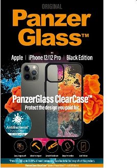 Puzdro PanzerGlass ClearCase AB pre Apple iPhone 12/12 Pro, čierne