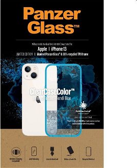 Puzdro PanzerGlass ClearCaseColor AB pre Apple iPhone 13, modré