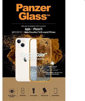 Puzdro PanzerGlass ClearCaseColor AB pre Apple iPhone 13, oranžové
