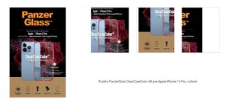 Puzdro PanzerGlass ClearCaseColor AB pre Apple iPhone 13 Pro, ružové 1