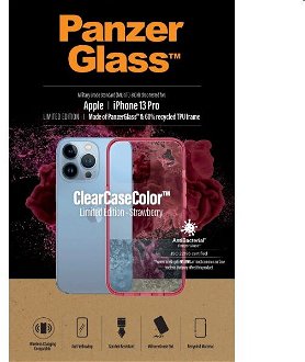Puzdro PanzerGlass ClearCaseColor AB pre Apple iPhone 13 Pro, ružové