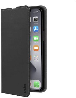Puzdro SBS Book Wallet Lite pre iPhone 13, čierne