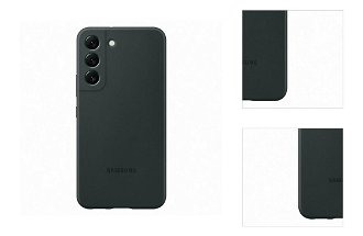 Puzdro Silicone Cover pre Samsung Galaxy S22, dark green 3
