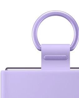 Puzdro Silicone Cover s držiakom na prst pre Samsung Galaxy Z Flip4, lavender 6