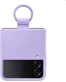 Puzdro Silicone Cover s držiakom na prst pre Samsung Galaxy Z Flip4, lavender