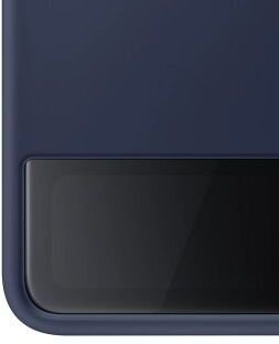 Puzdro Silicone Cover s držiakom na prst pre Samsung Galaxy Z Flip4, navy 8