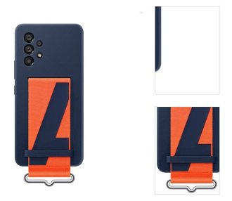 Zadný kryt Silicone Cover s pútkom pre Samsung Galaxy A53 5G, námornícka modrá 3