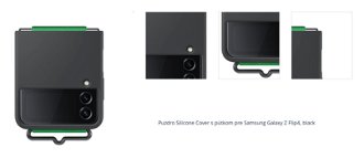 Puzdro Silicone Cover s pútkom pre Samsung Galaxy Z Flip4, black 1