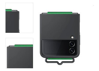 Puzdro Silicone Cover s pútkom pre Samsung Galaxy Z Flip4, black 4