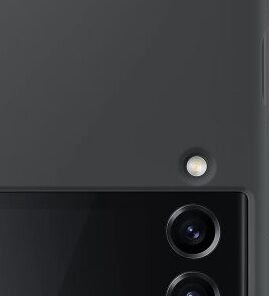 Puzdro Silicone Cover s pútkom pre Samsung Galaxy Z Flip4, black 5