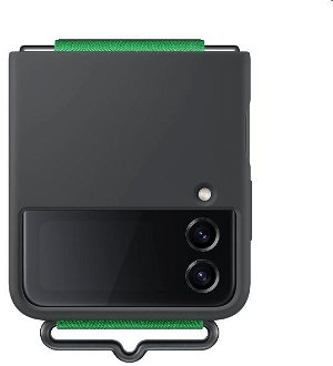Puzdro Silicone Cover s pútkom pre Samsung Galaxy Z Flip4, black 2