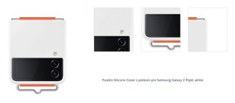 Puzdro Silicone Cover s pútkom pre Samsung Galaxy Z Flip4, white 1