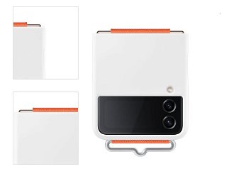 Puzdro Silicone Cover s pútkom pre Samsung Galaxy Z Flip4, white 4