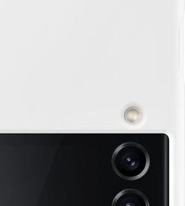 Puzdro Silicone Cover s pútkom pre Samsung Galaxy Z Flip4, white 5