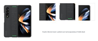 Zadný kryt Silicone Cover s pútkom pre Samsung Galaxy Z Fold4, čierna 1