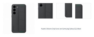 Puzdro Silicone Grip Cover pre Samsung Galaxy S23, black 1