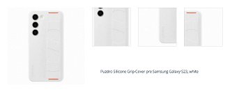 Puzdro Silicone Grip Cover pre Samsung Galaxy S23, white 1