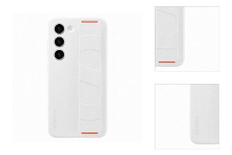 Puzdro Silicone Grip Cover pre Samsung Galaxy S23, white 3