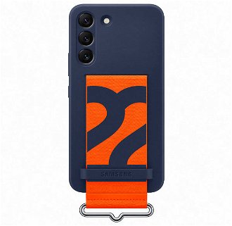 Puzdro Silicone Strap Cover pre Samsung Galaxy S22, navy