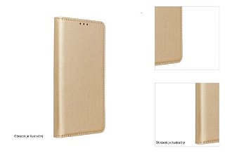 Puzdro Smart Case Book pre Motorola Moto G62, zlaté 3