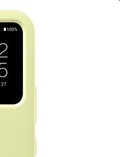 Puzdro Smart View Wallet pre Samsung Galaxy A34 5G, lime 7